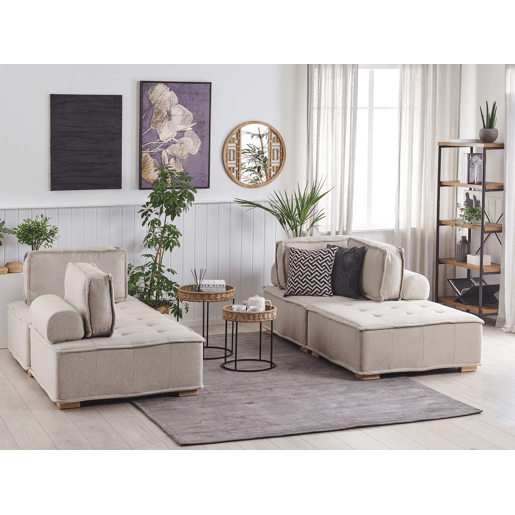 Beliani Sofá modular Poliéster TIBRO Beliani Sofá modular Poliéster TIBRO