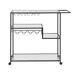 Beliani Carrito de cocina MARCOLA Beliani Carrito de cocina MARCOLA Negro
