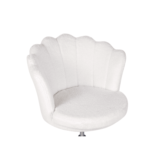 Cadeira de escritório MONTICELLO Bouclé Branco
