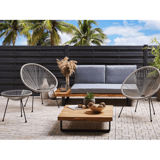 Conjunto de varanda ACAPULCO II Cinzento claro