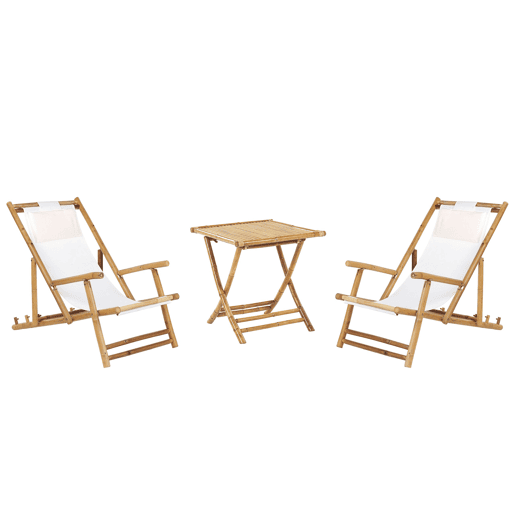 Conjunto de varanda Dobrável ATRANIMOLISE Madeira de bambu Castanho claro