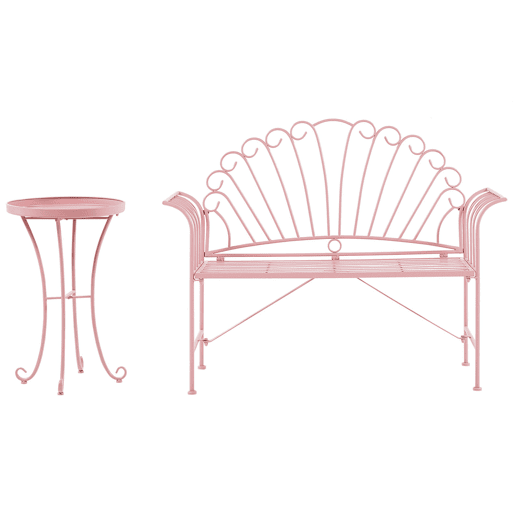 Conjunto de varanda CAVINIA Metal Rosa