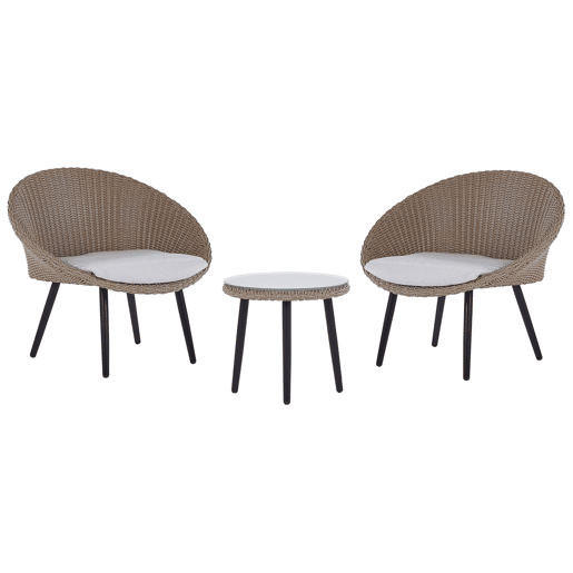 Conjunto de varanda com almofadas ORTIGIA Creme claro Creme