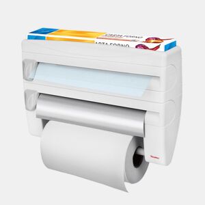 Dispensador de rolos de cozinha Metaltex ROLL&ROLL. Acabamento em plástico. Cor branca