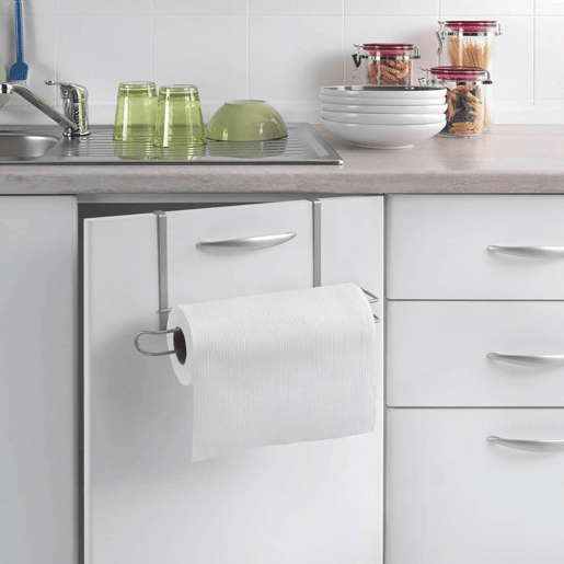 Cabide para rolos de cozinha EASY ROLL da Metaltex. Acabamento Polytherm® Silver Colour