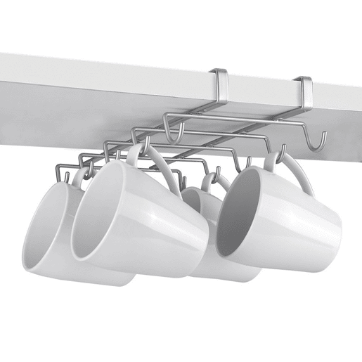 MY MUG Hanger da Metaltex Capacidade para 10 chávenas. Acabamento Polytherm® Cor prata MY MUG Hanger da Metaltex Capacidade para 10 chávenas. Acabamento Polytherm® Cor prata