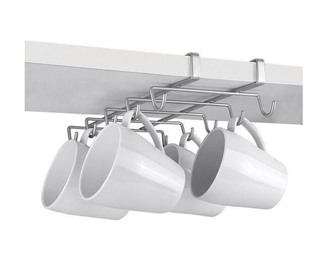 Colgador my mug de metaltex capacidad 10 tazas. acabado polytherm® color plateado