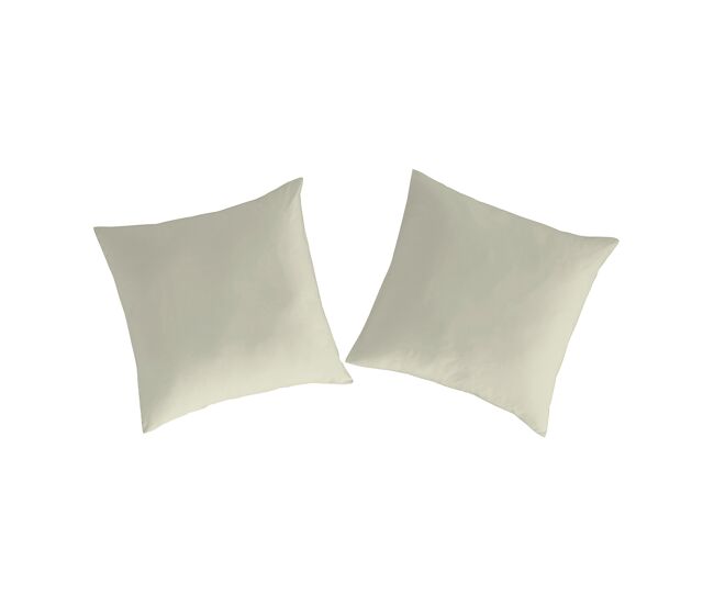 2 fundas de almohada 100% algodón pure 80x80 cm verde