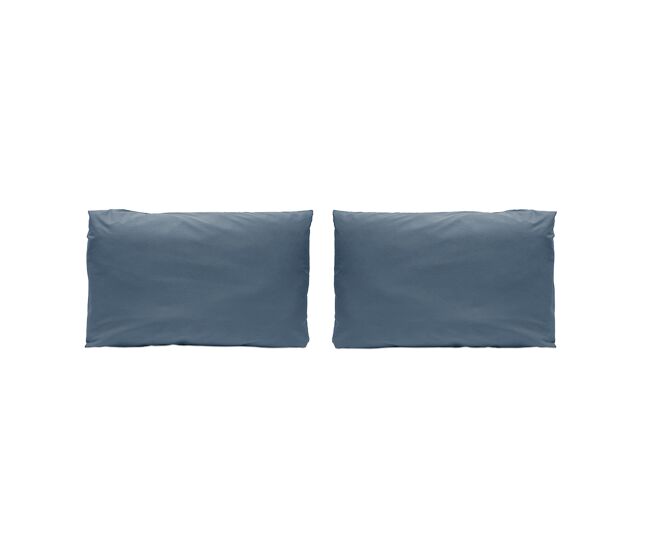 2 fundas de almohada 100% algodón pure 50x75 cm denim
