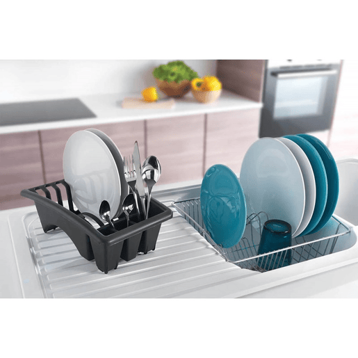 AQUATEX Metaltex Prateleira para pratos com tabuleiro e suporte para pratos de instalação livre 31x37x13 cm