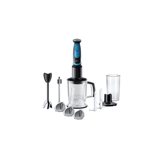 Minipimer Braun - Varinha Minipimer MQ5264BKBL. 21 velocidades. Anti-salpicos. Corte alargado. 1.000 ml. 600 W. Cor preta
