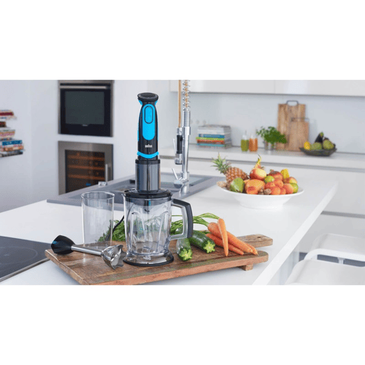 Minipimer Braun - Varinha Minipimer MQ5264BKBL. 21 velocidades. Anti-salpicos. Corte alargado. 1.000 ml. 600 W. Cor preta