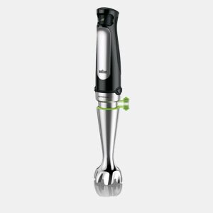 Minipimer MQ7087X Braun Tecnologia anti-salpicos. Sistema Easy Click. 1.000 W. 1.500 ml. Cor preta