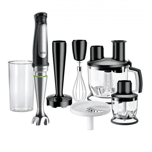 Minipimer MQ7087X Braun Tecnologia anti-salpicos. Sistema Easy Click. 1.000 W. 1.500 ml. Cor preta Minipimer MQ7087X Braun Tecnologia anti-salpicos. Sistema Easy Click. 1.000 W. 1.500 ml. Cor preta