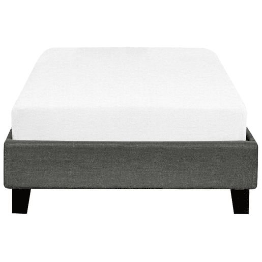Cama sem cabeceira Tecido ROANNE 90 x 200 cm Cinzento
