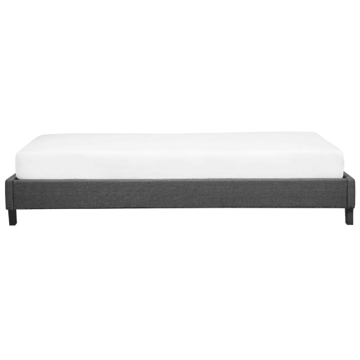 Cama sem cabeceira Tecido ROANNE 90 x 200 cm Cinzento