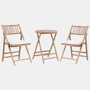 Conjunto de varanda Dobrável SAVELLETRI Madeira de bambu Castanho
