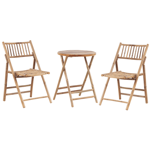 Conjunto de varanda Dobrável SAVELLETRI Madeira de bambu Castanho