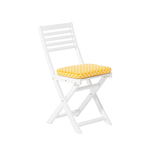 Conjunto de varanda com almofadas Dobrável FIJI Madeira de acácia Branco