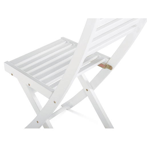 Conjunto de varanda com almofadas Dobrável FIJI Madeira de acácia Branco