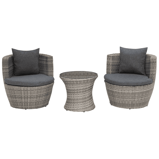 Conjunto de varanda com almofadas CAPRI Cinzento Conjunto de varanda com almofadas CAPRI Cinzento
