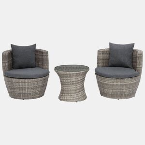 Conjunto de varanda com almofadas CAPRI Cinzento