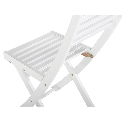 Conjunto de varanda Dobrável FIJI Madeira de acácia Branco