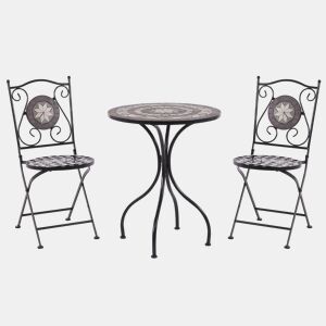 Conjunto de varanda Dobrável CARIATI Metal Preto