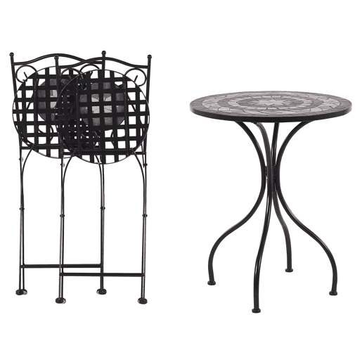 Conjunto de varanda Dobrável CARIATI Metal Preto