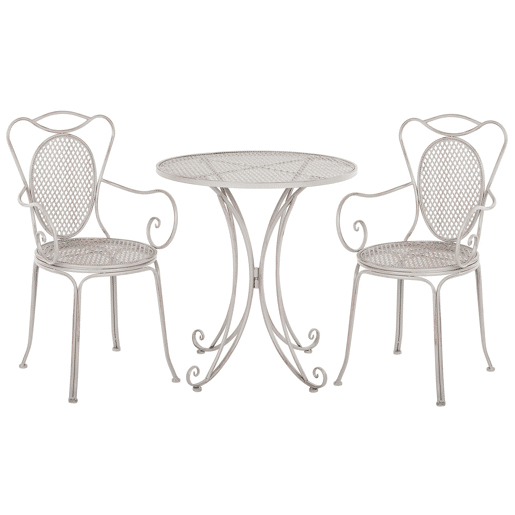 Conjunto de varanda Dobrável CILENTO Metal Cinzento