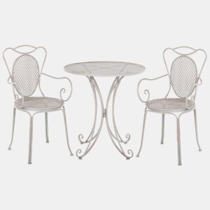 Conjunto de varanda Dobrável CILENTO Metal Cinzento
