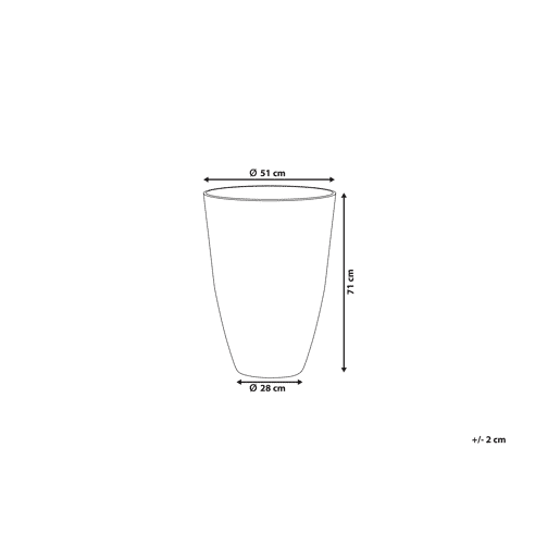 Vaso CAMIA 51 cm Cinzento
