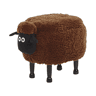 Tamborete animal com arrumação SHEEP Tecido Castanho