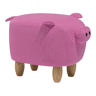 Tamborete animal PIGGY Tecido Rosa
