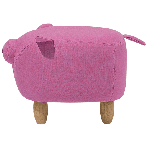 Tamborete animal PIGGY Tecido Rosa