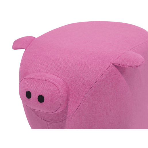 Tamborete animal PIGGY Tecido Rosa