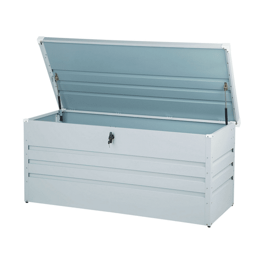 Caixa de arrumação CEBROSA Metal 132 cm 62 cm Cinzento claro