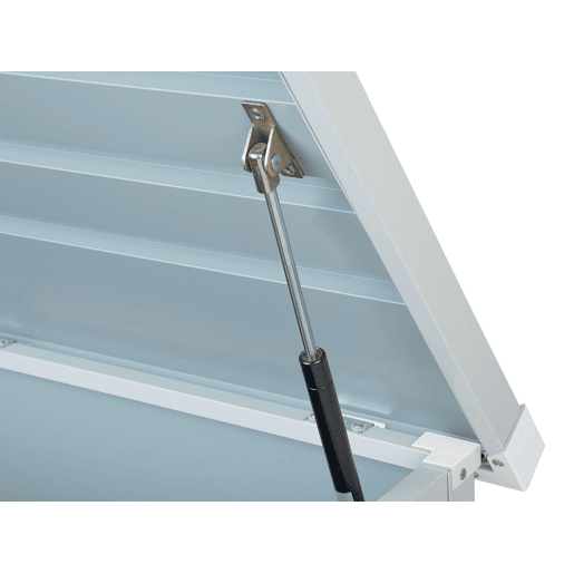 Caixa de arrumação CEBROSA Metal 132 cm 62 cm Cinzento claro