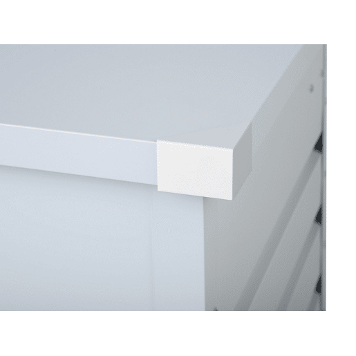 Caixa de arrumação CEBROSA Metal 132 cm 62 cm Cinzento claro