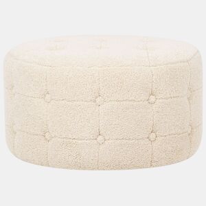 Pufe TAMPA Bouclé Creme 55 cm 55 cm 30 cm