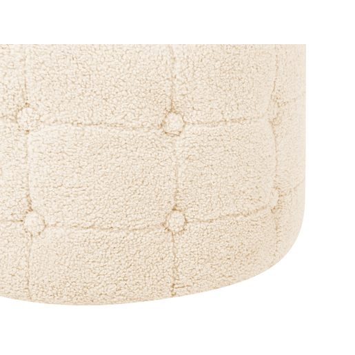 Pufe TAMPA Bouclé Creme 55 cm 55 cm 30 cm