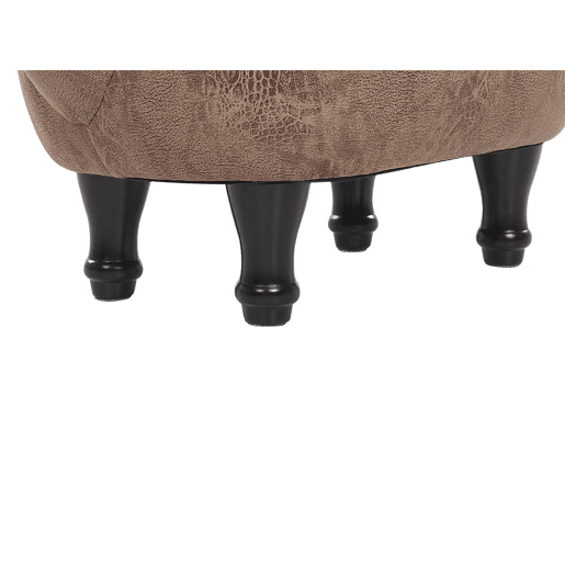 Tamborete animal HORSE Pele sintética Castanho claro