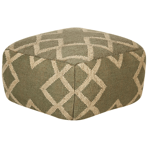 Pufe GOPI Juta Verde 50 cm 50 cm 30 cm