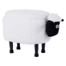 Tamborete animal com arrumação SHEEP Tecido Branco