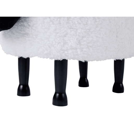 Tamborete animal com arrumação SHEEP Tecido Branco