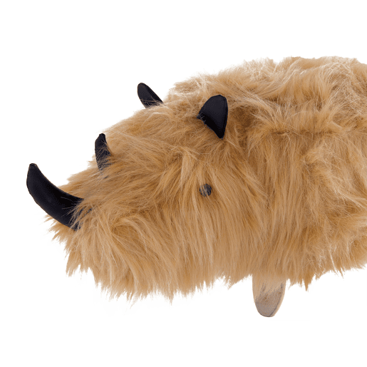 Tamborete animal WOOLLY Imitação de pele Cor de areia