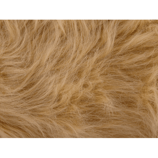 Tamborete animal WOOLLY Imitação de pele Cor de areia