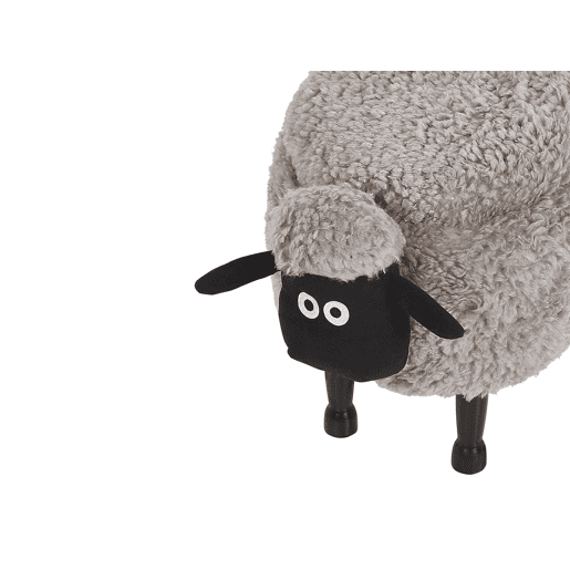 Tamborete animal com arrumação SHEEP Tecido Cinzento