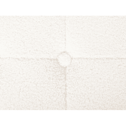 Pufe TAMPA Bouclé Branco 55 cm 55 cm 30 cm