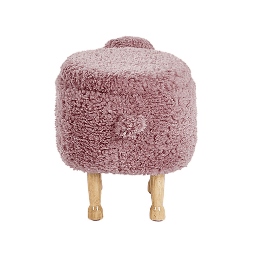Tamborete animal com arrumação SHEEP Tecido Rosa